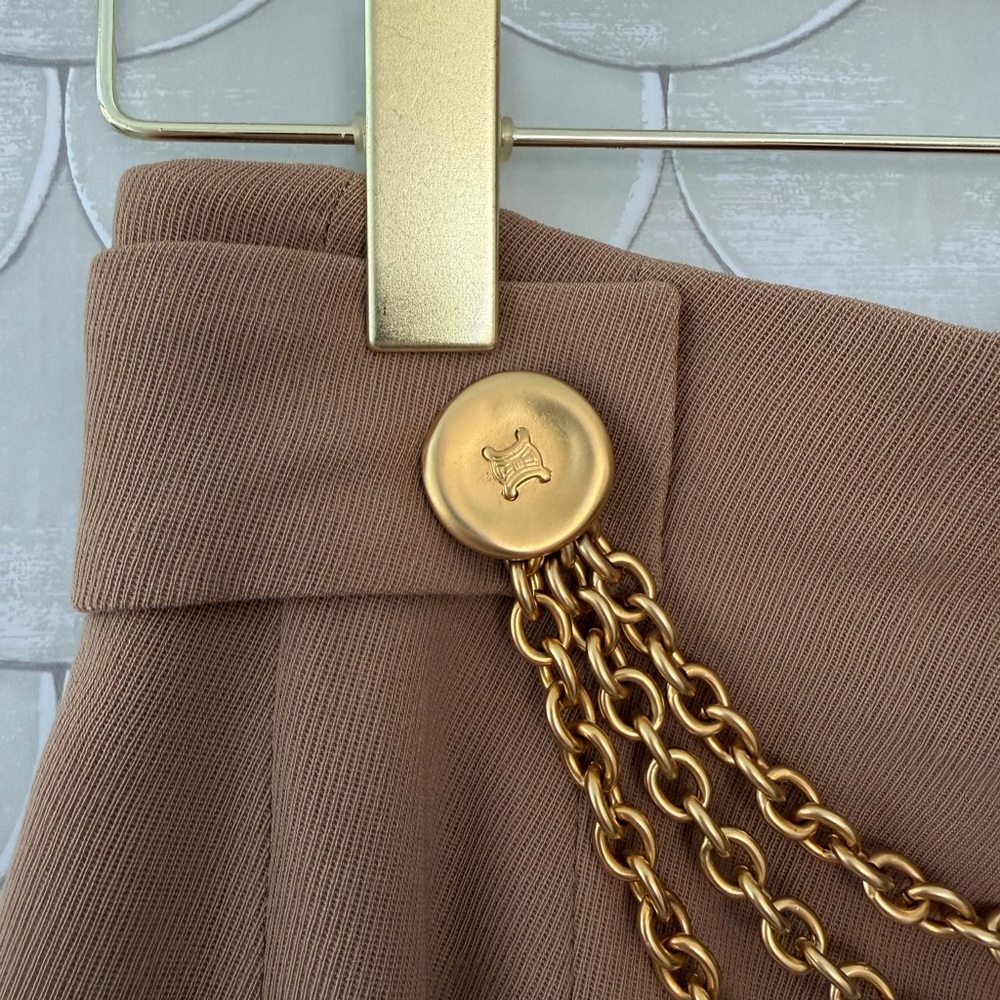 Vintage Celine Wool Skirt with Chain Detail - Picture 5 of 10
